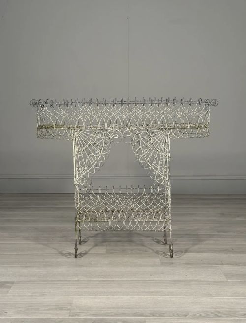 19TH CENTURY WIREWORK GARDEN PLANTER - ADDITIONAL PHOTO 8