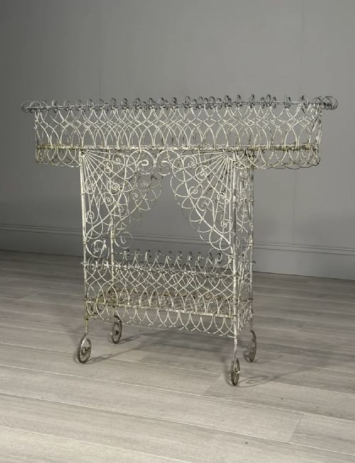 19TH CENTURY WIREWORK GARDEN PLANTER - ADDITIONAL PHOTO 11