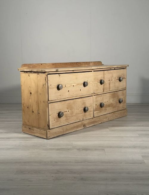 ANTIQUE PINE BANK OF DRAWERS - ADDITIONAL PHOTO 1