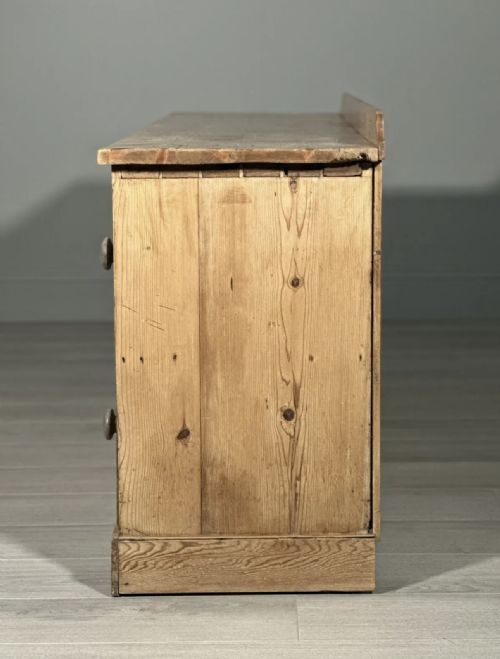 ANTIQUE PINE BANK OF DRAWERS - ADDITIONAL PHOTO 7