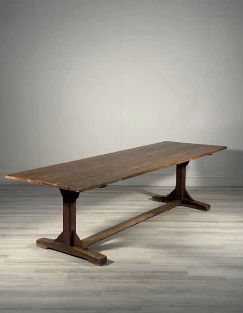 huge 9ft antique oak refectory table - CATEGORY: ANTIQUE TABLES - DATED 19TH CENTURY
