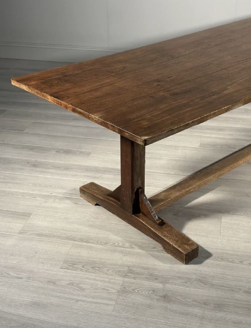 HUGE 9FT ANTIQUE OAK REFECTORY TABLE - ADDITIONAL PHOTO 1