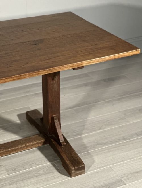 HUGE 9FT ANTIQUE OAK REFECTORY TABLE - ADDITIONAL PHOTO 7
