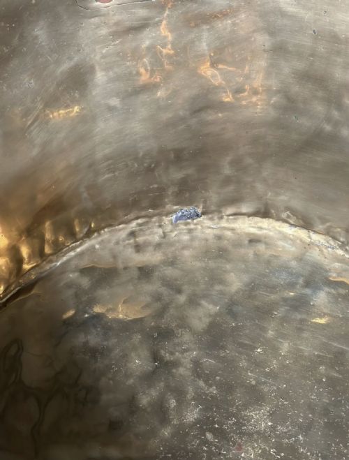 LARGE ANTIQUE BRASS CAULDRON - ADDITIONAL PHOTO 5