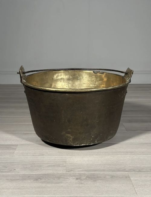 LARGE ANTIQUE BRASS CAULDRON - ADDITIONAL PHOTO 7