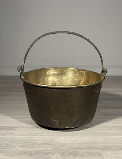 LARGE ANTIQUE BRASS CAULDRON - ADDITIONAL PHOTO 8