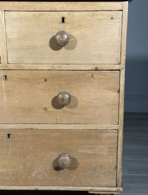 VICTORIAN PINE CHEST OF DRAWERS - ADDITIONAL PHOTO 11