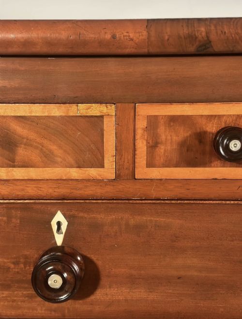 LARGE ANTIQUE MAHOGANY CHEST OF DRAWERS C1840 - ADDITIONAL PHOTO 8