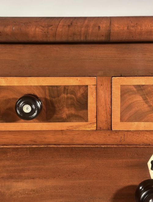 LARGE ANTIQUE MAHOGANY CHEST OF DRAWERS C1840 - ADDITIONAL PHOTO 9