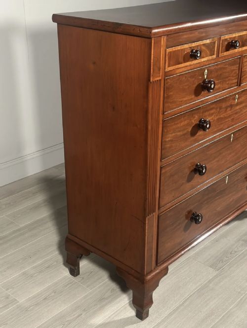 LARGE ANTIQUE MAHOGANY CHEST OF DRAWERS C1840 - ADDITIONAL PHOTO 10