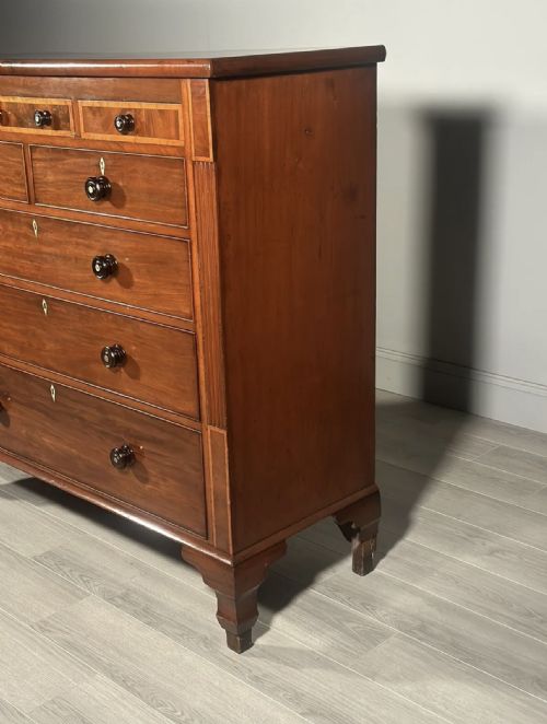 LARGE ANTIQUE MAHOGANY CHEST OF DRAWERS C1840 - ADDITIONAL PHOTO 11