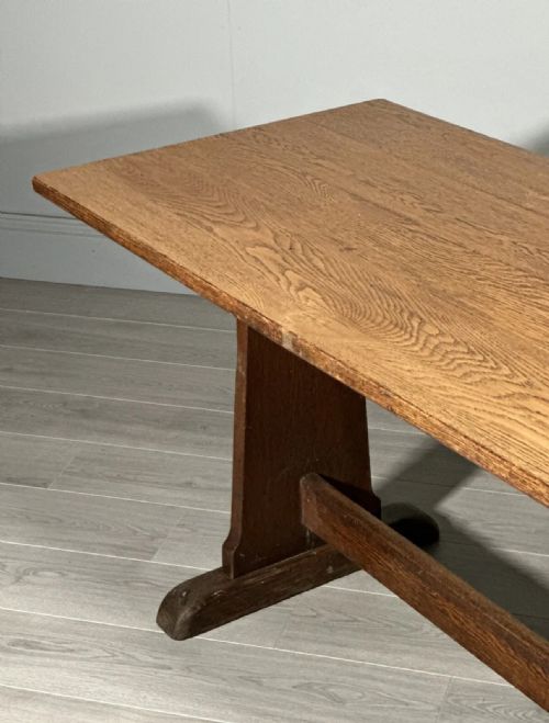LARGE ANTIQUE OAK REFECTORY TABLE - ADDITIONAL PHOTO 2