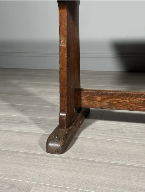 LARGE ANTIQUE OAK REFECTORY TABLE - ADDITIONAL PHOTO 3