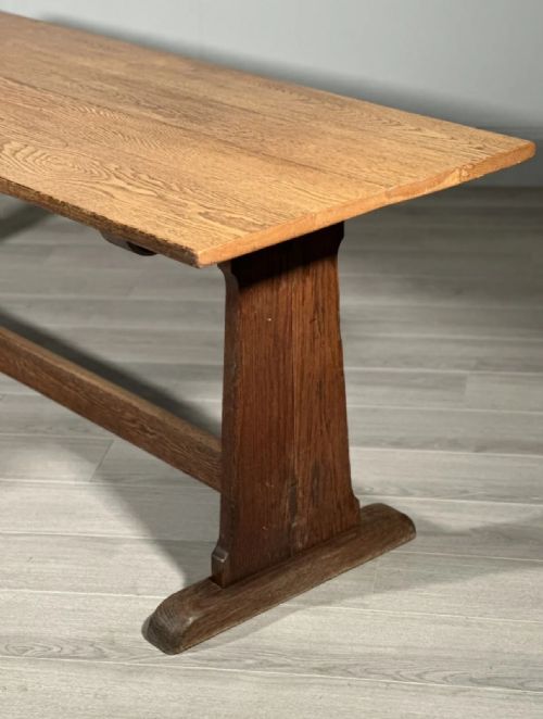 LARGE ANTIQUE OAK REFECTORY TABLE - ADDITIONAL PHOTO 4