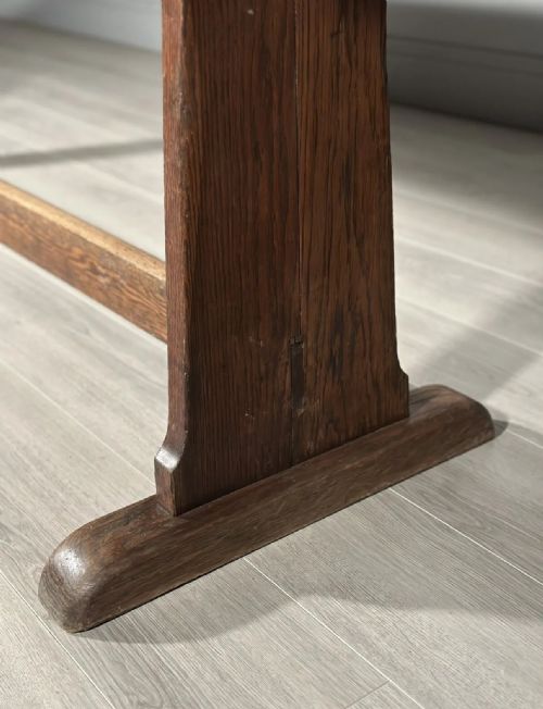 LARGE ANTIQUE OAK REFECTORY TABLE - ADDITIONAL PHOTO 5