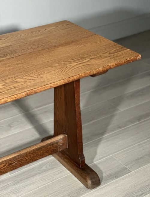 LARGE ANTIQUE OAK REFECTORY TABLE - ADDITIONAL PHOTO 6