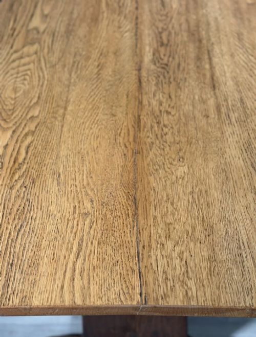 LARGE ANTIQUE OAK REFECTORY TABLE - ADDITIONAL PHOTO 10