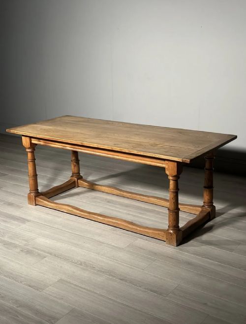antique elm refectory table - CATEGORY: ANTIQUE TABLES - DATED 1920