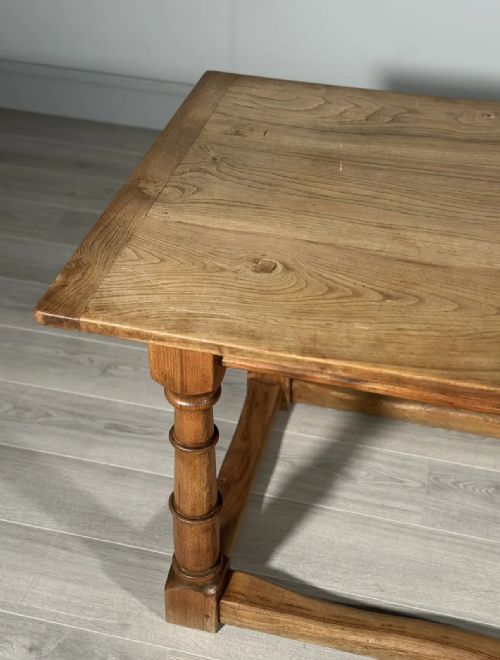 ANTIQUE ELM REFECTORY TABLE - ADDITIONAL PHOTO 2