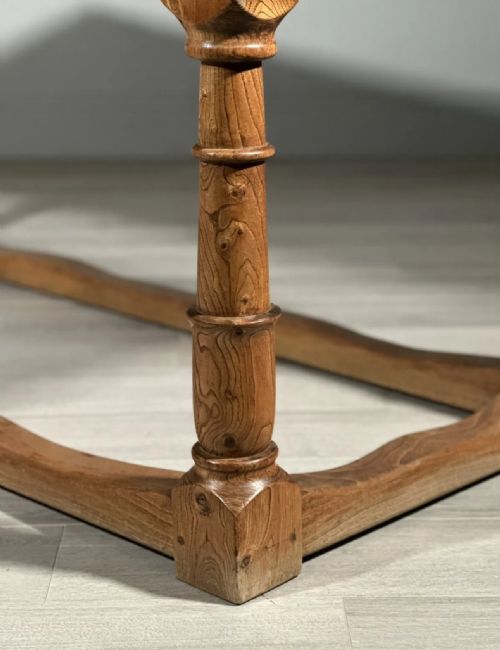 ANTIQUE ELM REFECTORY TABLE - ADDITIONAL PHOTO 6