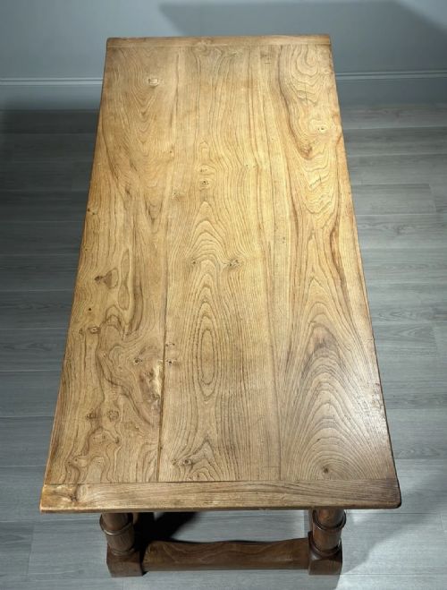 ANTIQUE ELM REFECTORY TABLE - ADDITIONAL PHOTO 9
