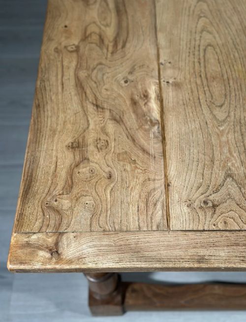ANTIQUE ELM REFECTORY TABLE - ADDITIONAL PHOTO 10