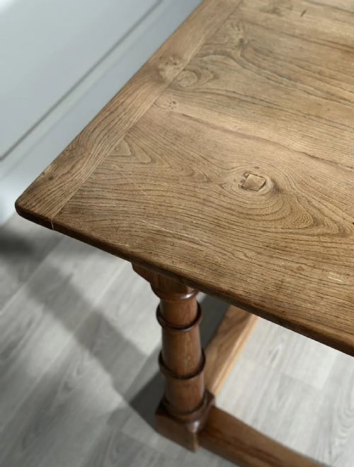 ANTIQUE ELM REFECTORY TABLE - ADDITIONAL PHOTO 11