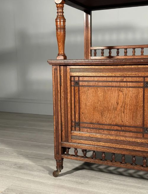 ANTIQUE AESTHETIC MOVEMENT WALNUT BUFFET SIDEBOARD C1900 - ADDITIONAL PHOTO 2