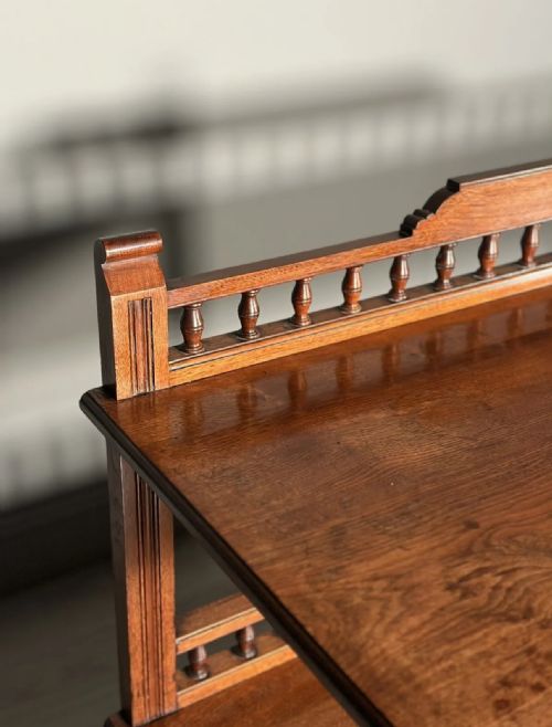 ANTIQUE AESTHETIC MOVEMENT WALNUT BUFFET SIDEBOARD C1900 - ADDITIONAL PHOTO 4