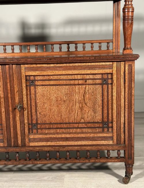 ANTIQUE AESTHETIC MOVEMENT WALNUT BUFFET SIDEBOARD C1900 - ADDITIONAL PHOTO 5