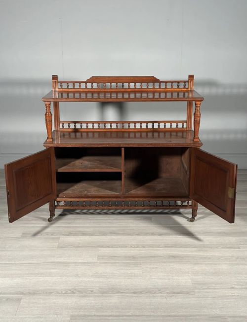 ANTIQUE AESTHETIC MOVEMENT WALNUT BUFFET SIDEBOARD C1900 - ADDITIONAL PHOTO 6