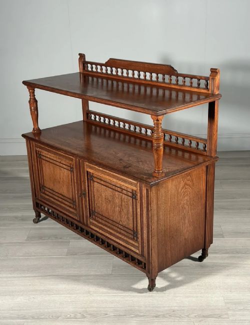 ANTIQUE AESTHETIC MOVEMENT WALNUT BUFFET SIDEBOARD C1900 - ADDITIONAL PHOTO 8