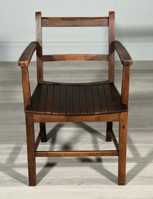 ANTIQUE HMOW OAK DESK CHAIR C1930 - ADDITIONAL PHOTO 1