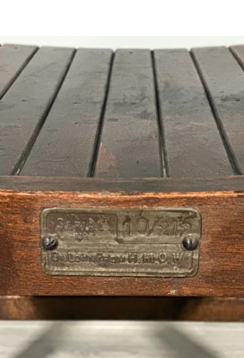 ANTIQUE HMOW OAK DESK CHAIR C1930 - ADDITIONAL PHOTO 5