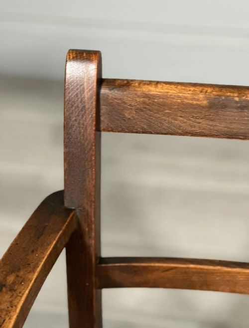 ANTIQUE HMOW OAK DESK CHAIR C1930 - ADDITIONAL PHOTO 7