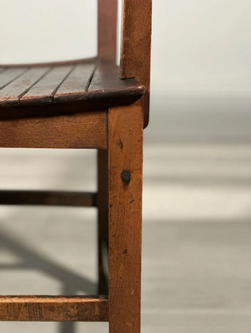 ANTIQUE HMOW OAK DESK CHAIR C1930 - ADDITIONAL PHOTO 8