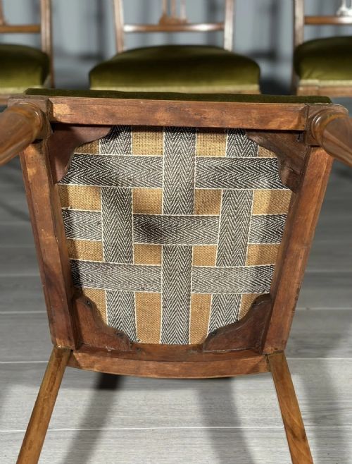 A SET OF 4 SATIN WALNUT AESTHETIC MOVEMENT DINING CHAIRS C1900 - ADDITIONAL PHOTO 12