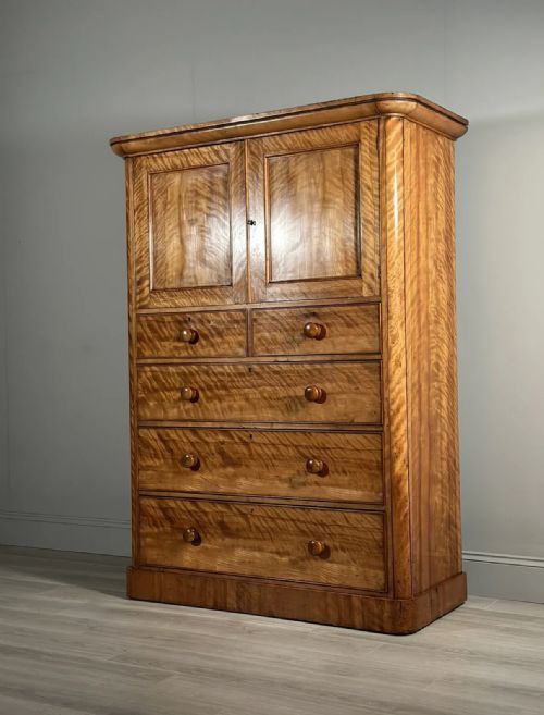 19TH CENTURY SATIN BIRCH HOUSEKEEPERS CUPBOARD - ADDITIONAL PHOTO 11