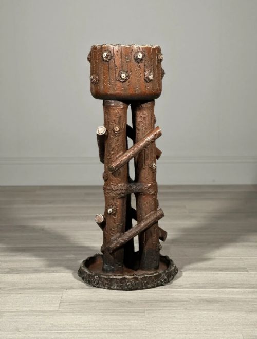 19th century naturalistic terracotta planterjardiniere c1880 - CATEGORY: ANTIQUE CERAMICS - DATED 19TH CENTURY