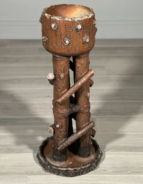 19TH CENTURY NATURALISTIC TERRACOTTA PLANTERJARDINIERE C1880 - ADDITIONAL PHOTO 1