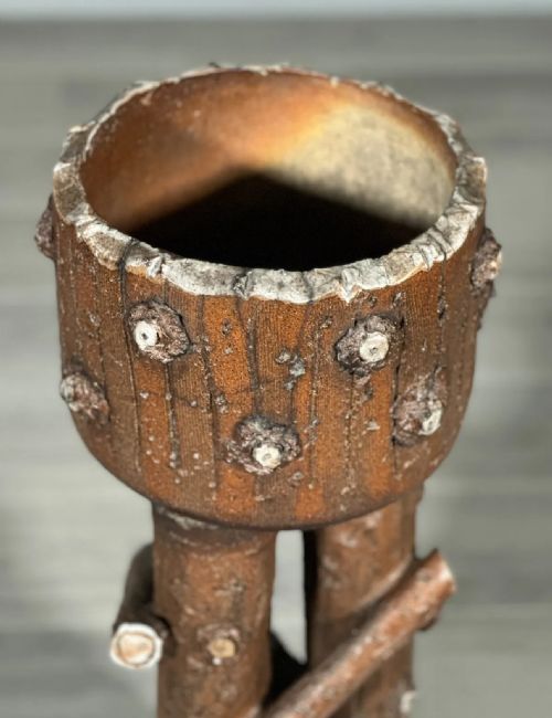 19TH CENTURY NATURALISTIC TERRACOTTA PLANTERJARDINIERE C1880 - ADDITIONAL PHOTO 3