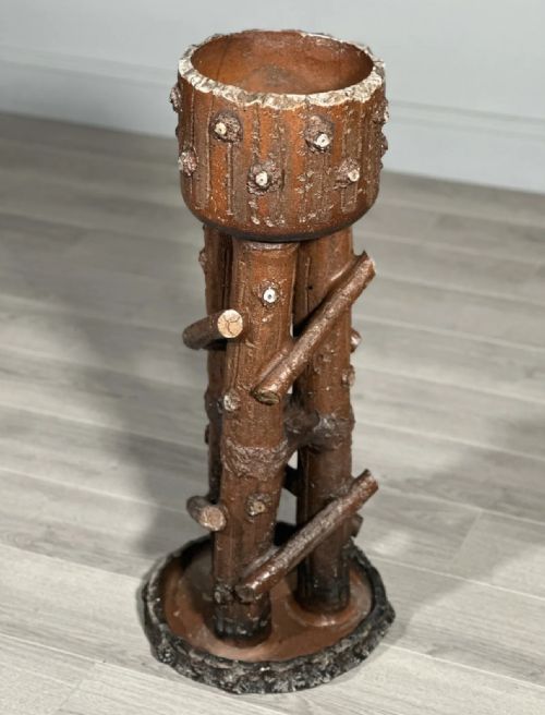 19TH CENTURY NATURALISTIC TERRACOTTA PLANTERJARDINIERE C1880 - ADDITIONAL PHOTO 14
