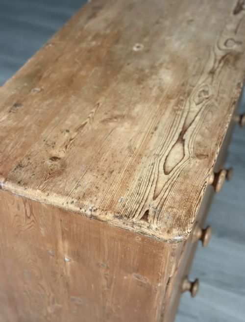 VICTORIAN PINE CHEST OF DRAWERS - ADDITIONAL PHOTO 11
