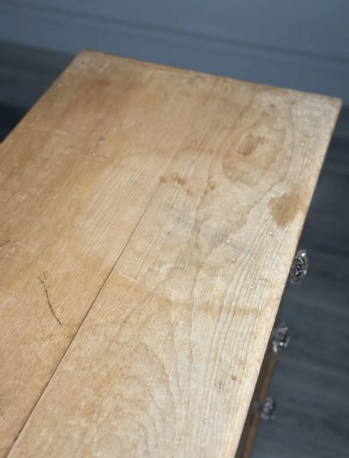 SMALL ANTIQUE PINE CHEST OF DRAWERS - ADDITIONAL PHOTO 12