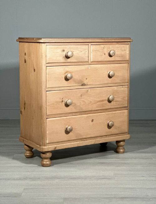large victorian pine chest of drawers - CATEGORY: ANTIQUE CHEST OF DRAWERS - DATED VICTORIAN