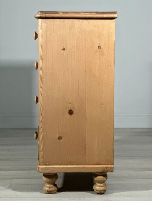 LARGE VICTORIAN PINE CHEST OF DRAWERS - ADDITIONAL PHOTO 7