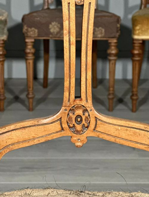 SET OF 4 19TH CENTURY BIRDS EYE MAPLE AESTHETIC MOVEMENT DINING CHAIRS C1870 - ADDITIONAL PHOTO 3