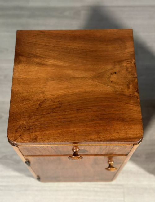 BURR WALNUT ART DECO BEDSIDE CABINETS - ADDITIONAL PHOTO 2
