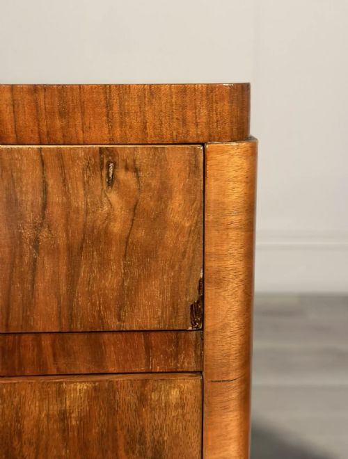 BURR WALNUT ART DECO BEDSIDE CABINETS - ADDITIONAL PHOTO 7