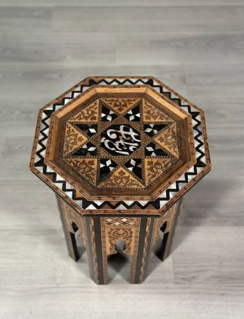 ANTIQUE MOORISH SYRIAN SIDE TABLE - ADDITIONAL PHOTO 2